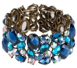 Joan Rivers Crystal Mosaic Stretch Bracelet —