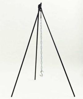   Portable CAST IRON TRIPOD w CHAIN Cooking Survival Camping Campfire
