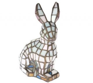 Handcrafted Tiffany Style 9 Bunny Accent Lamp —
