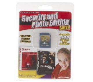 4GB SD Memory Cardwith Corel Paint Shop Pro X2 and McAfee Security