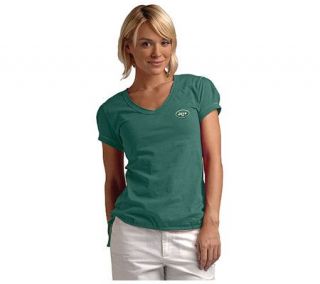 NFL Touch By Alyssa Milano Jets Womens OrganicBubble Tee —