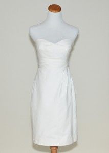 New J Crew $235 Cotton Cady Raquel Bridesmaid Short Wedding Dress 4