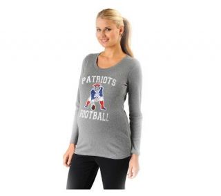 NFL New England Patriots Womens Long Sleeve Maternity T Shirt