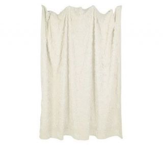 Solitude Chenille Scrolling Vine Shower Curtain and Bath Rug