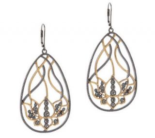 Open Work Floral Design Drop Earrings by VT Luxe —