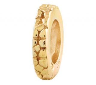 Prerogatives Gold Plated Sterling Notched Floral Spacer Bead