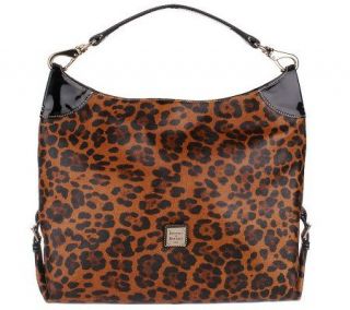 Dooney & Bourke Leather Leopard Collection Satchel —