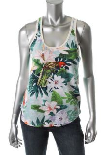 Juicy Couture New Multi Color Printed Racerback Scoop Neck Tank Top s