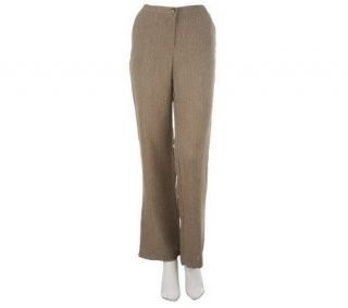 Linea by Louis DellOlio Regular Fly Front Wide Leg Pants —