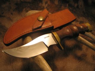 Corbet R Sigman Custom Knife Ironwood Finger Grooves