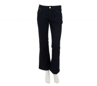 Susan Graver Denim 5 Pocket Jeans with Piping Accent Petite   A230158