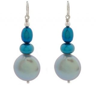 Honora Sterling Cultured Multi Pearl Dangle Earrings —