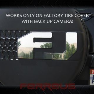 Toyota FJ Cruiser Tire Cover Letters F J wtih Backup Camera Chrome