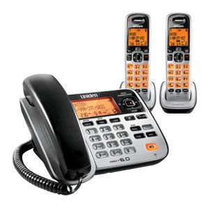 Uniden D1688 2 DECT Corded Cordless Phone 2 Handsets Answering