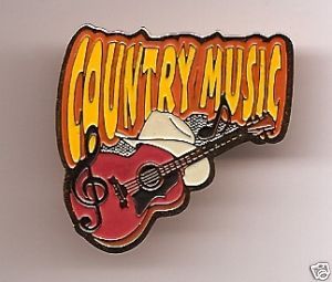New Country Music Guitar Cowboy Hat Collector Lapel Pin