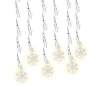60 Count Pure White Snowflake LED Icicle Lights —