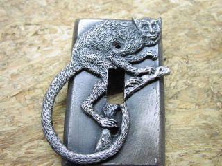 Switchplate Electrical Cover Monkey Pewter Single New