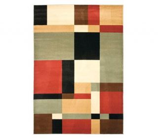 Porcello Abstract Squares 8 x 112 Power Loomed Rug —