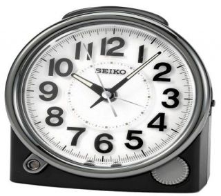Seiko Bedside Alarm Clock with Snooze   Black   H178062