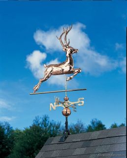 Whitehall 58 Copper Deer Full Bodied Rooftop Weathervane 45021