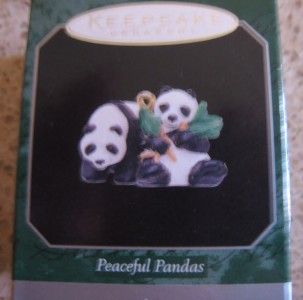 Hallmark 3 Miniature Ornaments Compliments Noahs Ark Pandas Walruses