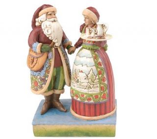 Jim Shore Heartwood Santa & Mrs. Claus Figurine —