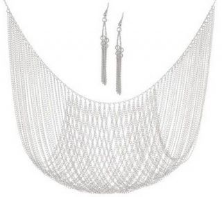 Fashion Fringe Adjustable Necklace and Earring Set —