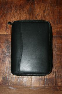Compact Black Nappa Leather Franklin Covey Planner Binder Organizer 6