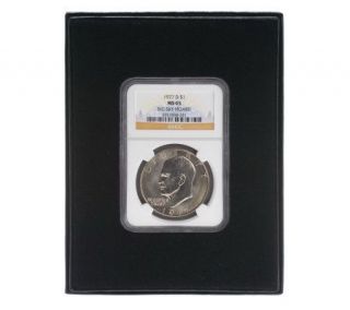 1977 D Hoard MS 65 Certified Eisenhower Dollar Coin —