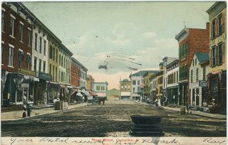 Panoramic View of Reed Street, Coxsackie NY 1907