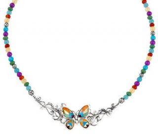 Carolyn Pollack Sterling Mariposa Necklace —