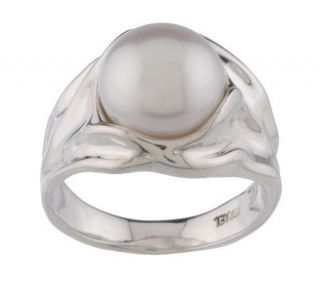 Hagit Gorali Sterling White 9.5mm Cultured FreshwaterPearl Sculpted 