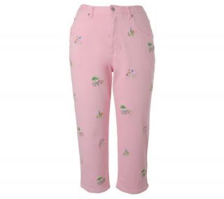 Quacker Factory Lazy Afternoon Stretch Crop Pants —