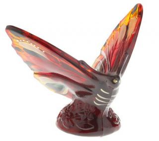 Fenton Art Glass 3 Ruby Butterfly Figurine —