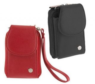 Travelon Set of 2 Leather Cell Phone Wallets —