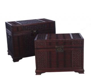 HomeReflections Set of Two Filigree Nesting Trunks —