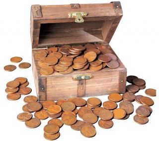 Treasure Chest of 1 Lb of Lincoln Wheat Ear Pennies   C213765