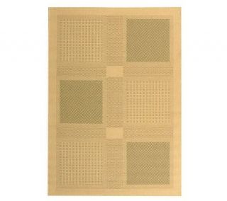 Courtyard Checkmate 67 x 96 Rug with Sisal Like Weave —