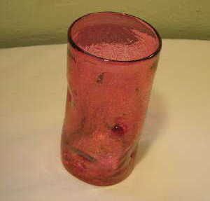 vintage cranberry crackle glass tree trunk vase wonderful cranberry