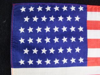 Antique 1908 12 Oklahoma 46 Star Small American Flag