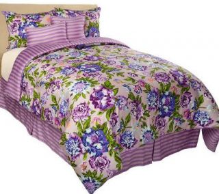 Isaac Mizrahi Live Twin Reversible Floral & Stripe Comforter Set 