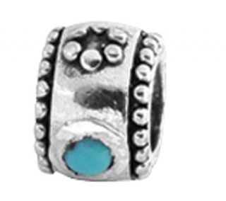 Prerogatives Sterling Turquoise Cubic ZirconiaBead —