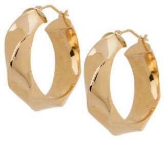 EternaGold Bold Polished Twist Hoop Earrings 14K Gold —