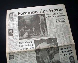 GEORGE FOREMAN vs. Joe Frazier Heavyweight Boxing Title w/ PHOTOS 1973