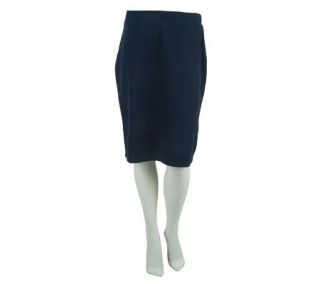 Susan Graver Milano Knit Knee Length Skirt —