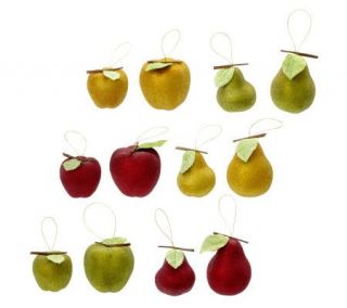 12 piece Sparkling Beaded Fruit Set by Valerie —
