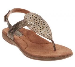 Earth Origins Pearl T Strap Sandals with Adj. Strap   A223609