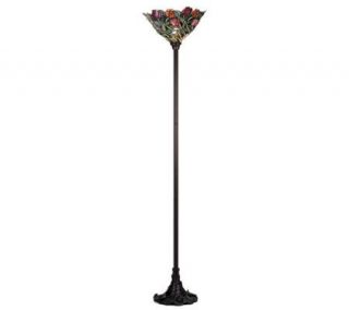 Tiffany Style 70 1/2H Spiral Tulip Torchiere Floor Lamp —