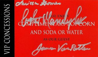 saw premiere food ticket autographed by costas 2