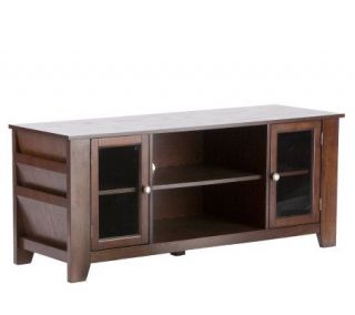 Addison Espresso TV Stand with Glass Doors —